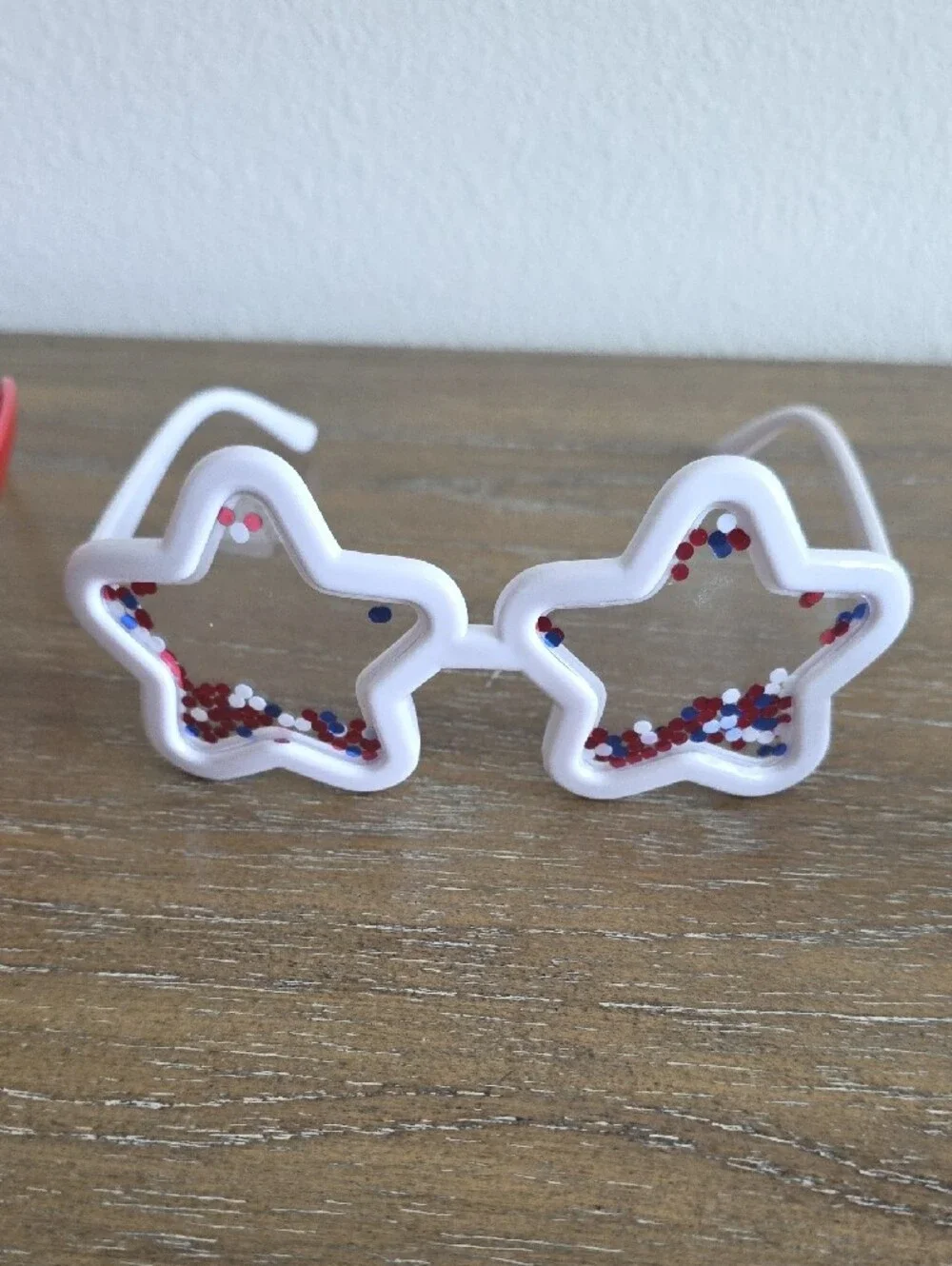 Kids Star-Shaped Confetti Sunglasses - Red, White, Navy